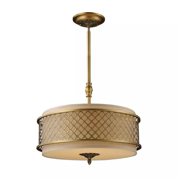 Product Image 1 for Chester 4 Light Pendant In Brushed Antique Brass  from Elk Lighting