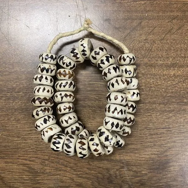 Product Image 1 for Brown Chevron Kenya Cow Bone Beads Per String from Legend of Asia