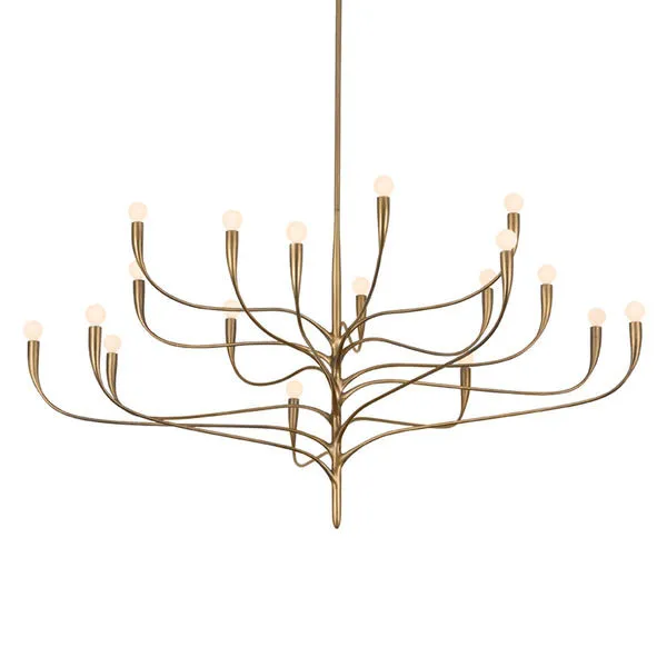Product Image 1 for Labra Patina Gold Leaf Chandelier from Hudson Valley
