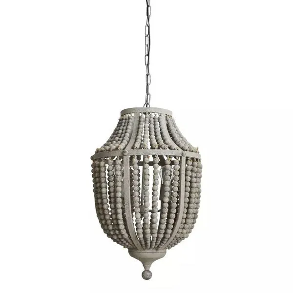Product Image 2 for Metal Chandelier With Wood Beads from Creative Co-Op