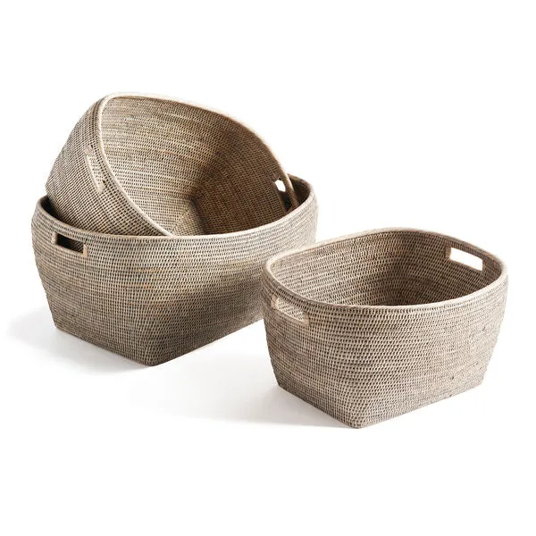 Product Image 1 for Burma Rattan Family Baskets, Set Of 3 from Napa Home And Garden