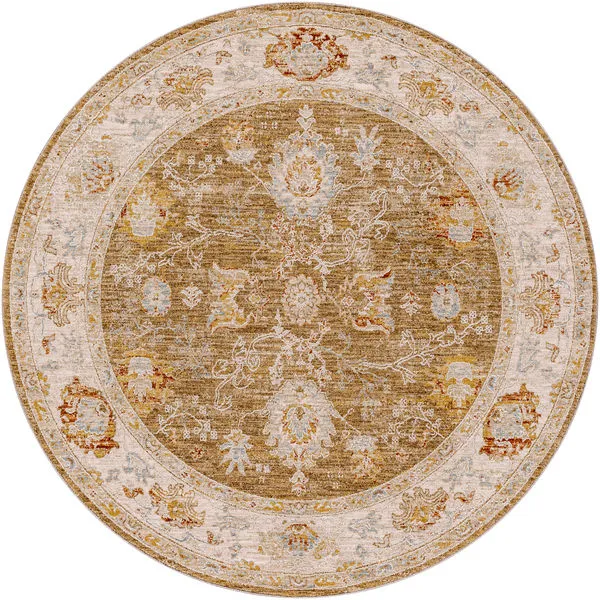 Product Image 1 for Avant Garde Woven Golden / Light Beige Rug - 5'3" Round from Surya