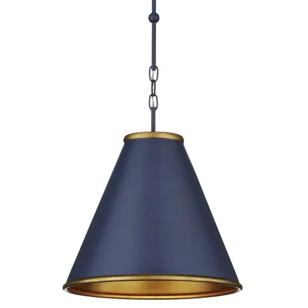 Product Image 1 for Pierrepont Small Blue Pendant from Currey & Company
