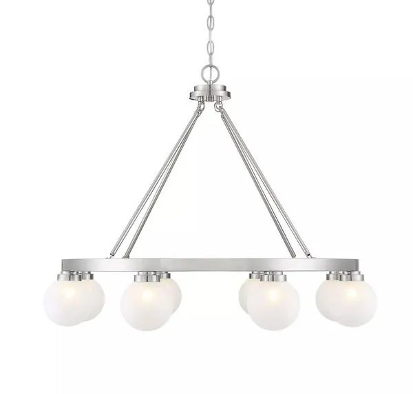Product Image 2 for Avery Satin Nickel 8 Light Chandelier from Savoy House