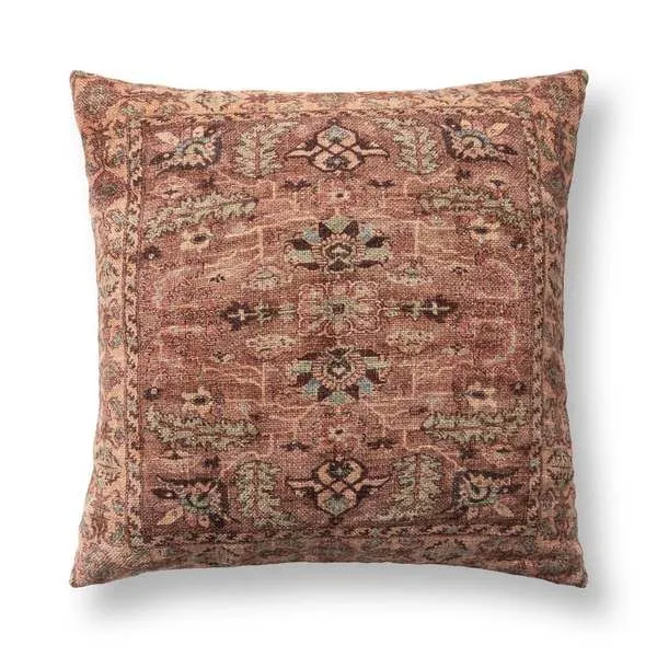 Product Image 1 for Medley Patterned Rust Linen Blend Throw Pillow from Classic Home