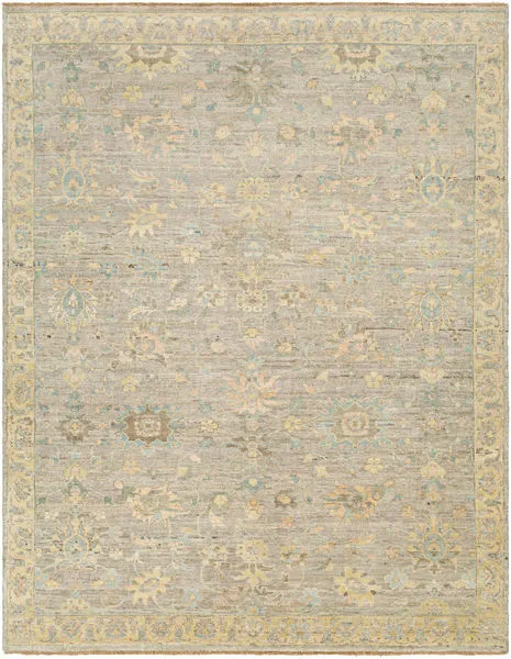 Product Image 1 for Ghazni Hand-Knotted Wool Ice Blue / Medium Gray Rug - 9' x 12' from Surya