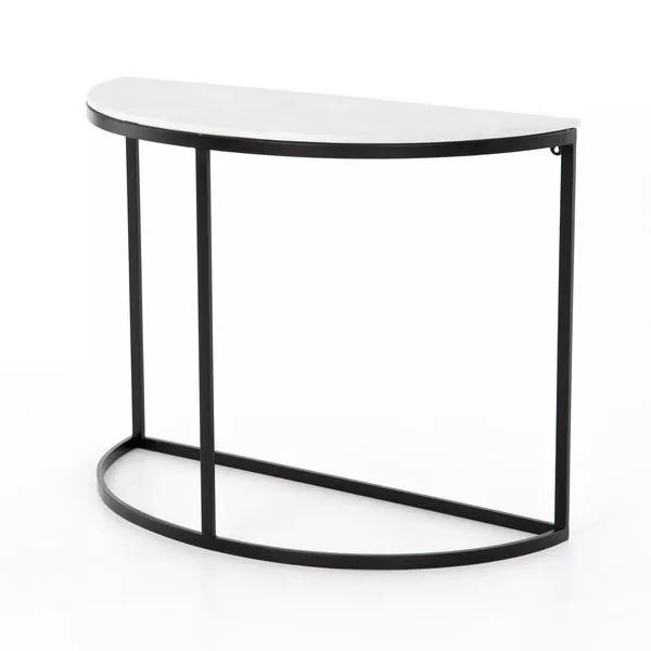 Product Image 6 for Mueller Demilune Polished White Marble from Four Hands