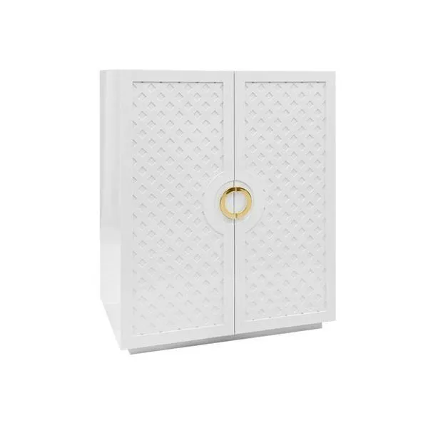 Product Image 1 for Two Door Cabinet With Lattice Overlay from Worlds Away