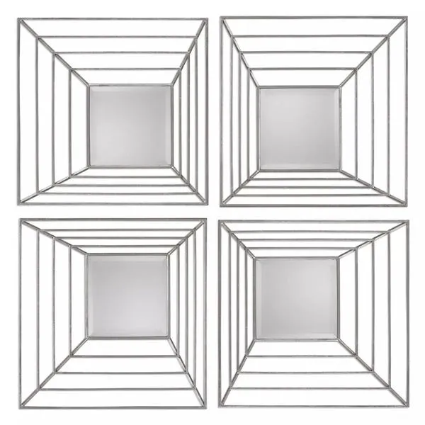 Product Image 1 for Uttermost Denain Square Mirrors, S/4 from Uttermost