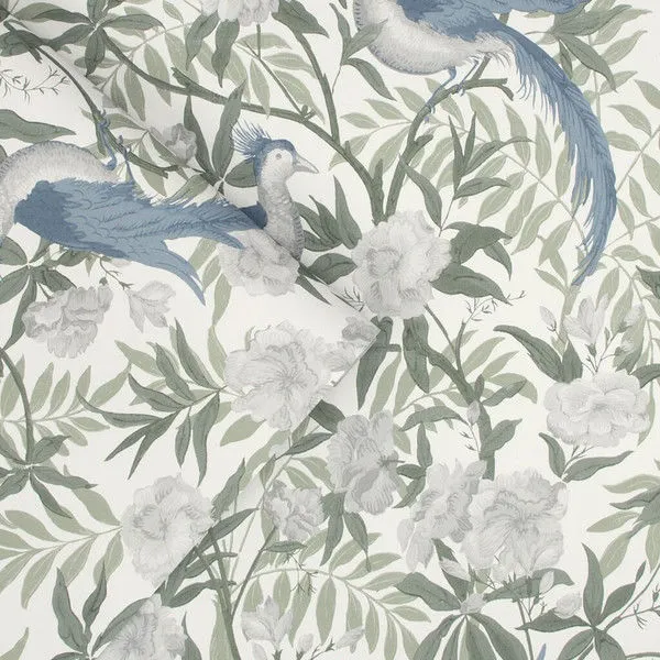 Product Image 1 for Laura Ashley Osterley Sage Botanicals & Birds Wallpaper from Graham & Brown