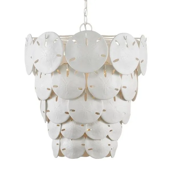 Product Image 1 for Tulum White Chandelier from Currey & Company