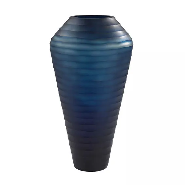 Product Image 1 for Deep Blue Indigo Ribbed Vase from Elk Home