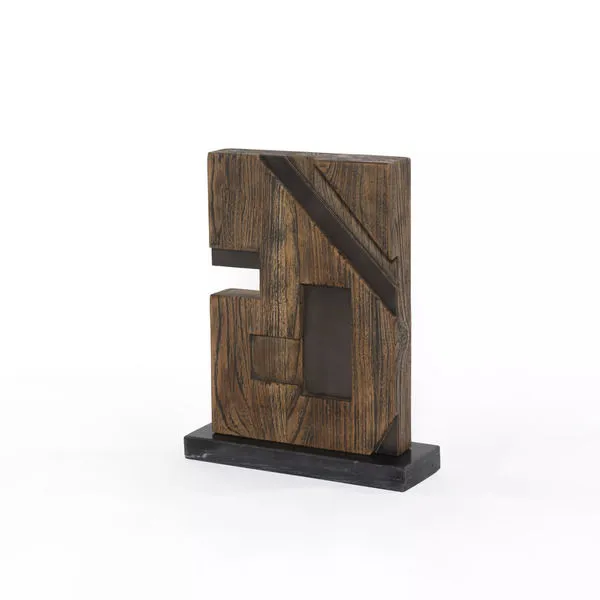 Product Image 3 for Casman Angle Striped Sculpture Teak from Four Hands