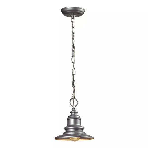 Product Image 1 for Marina 1 Light Outdoor Pendant In Matte Silver  from Elk Lighting