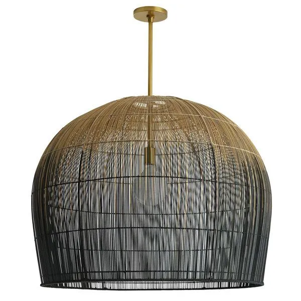 Product Image 9 for Swami Large Natural & Black Midrib Pendant from Arteriors