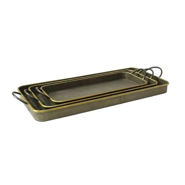 Product Image 7 for Dayton Galvanized Trays, Set of 3 from Homart