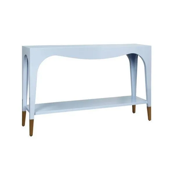 Product Image 1 for Two Tier Tapered Leg Console With Antique Brass from Worlds Away