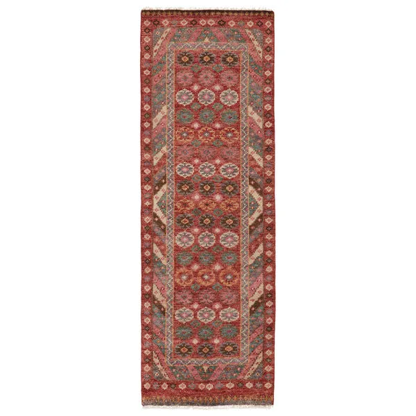 Product Image 9 for Anwen Hand-Knotted Floral Red/ Pink Rug from Jaipur 