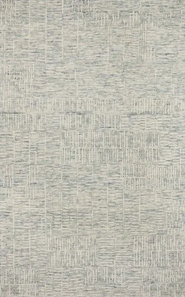 Tallulah Sky Ivory Rug with abstract linear pattern in thick and fine yarns creating a high-low textured surface