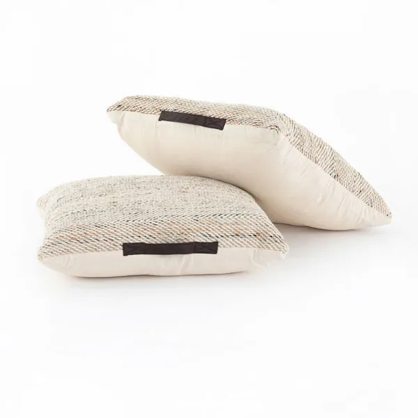 Product Image 6 for Neema Pouf Heathered Wool Nat, Blk from Four Hands