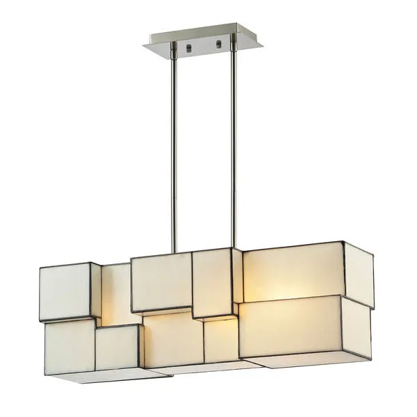 Product Image 1 for Cubist Collection 4 Light Chandelier In Brushed Nickel  from Elk Lighting