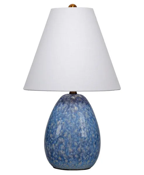 Product Image 1 for Raindrop Blue Ceramic Table Lamp from Jamie Young