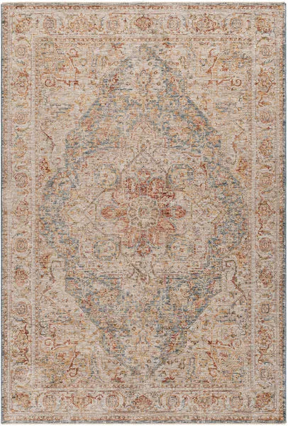 Product Image 1 for Naila Vintage-Inspired Woven Cream / Denim - 6'7" Round from Surya