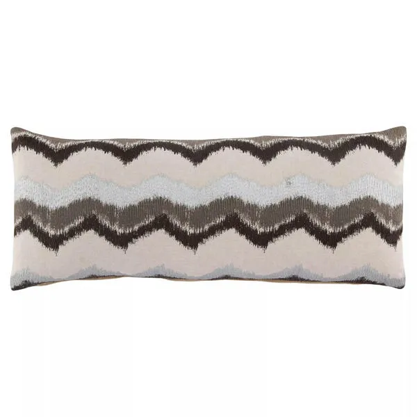 Product Image 3 for Leamont Cream/ Gray Chevron Throw Pillow 14X33 inch from Jaipur 