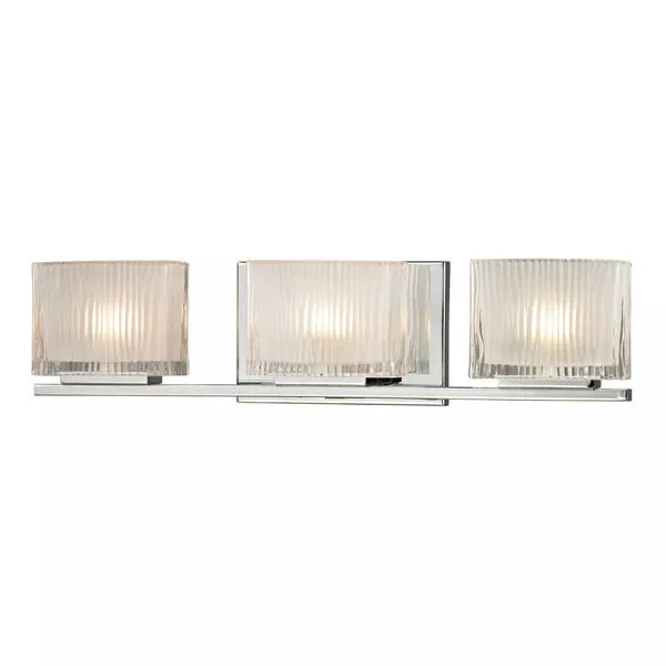 Product Image 1 for Chiseled Glass Collection 3 Light Bath In Polished Chrome from Elk Lighting