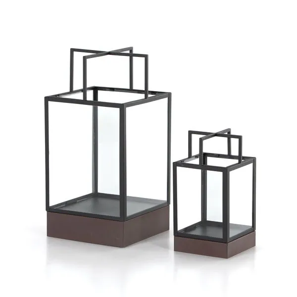 Product Image 4 for Delsin Outdoor Lantern,Set 2 Black from Four Hands