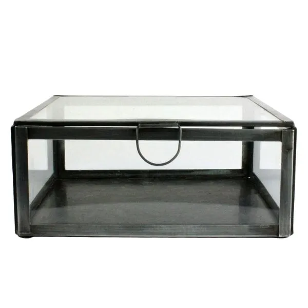 Product Image 2 for Leaded Glass Case In Zinc Finish from Homart