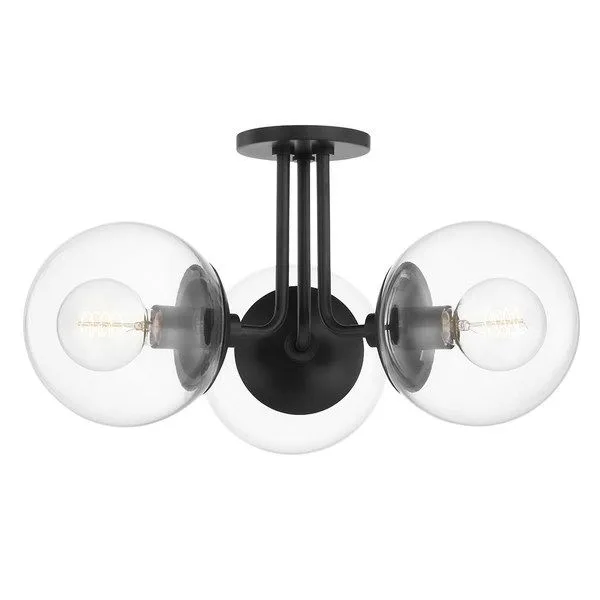 Product Image 1 for Meadow 3 Light Semi Flush from Mitzi