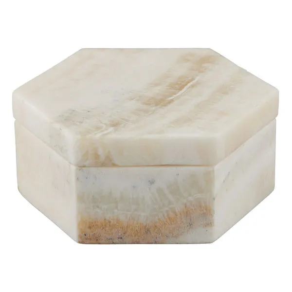 Product Image 1 for Arco Onyx Hexagon Box from Currey & Company