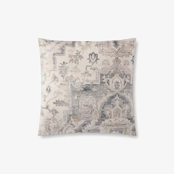 Product Image 1 for Grey / Multi Antique Inspired Polyester Printed Decorative Throw Pillow from Loloi