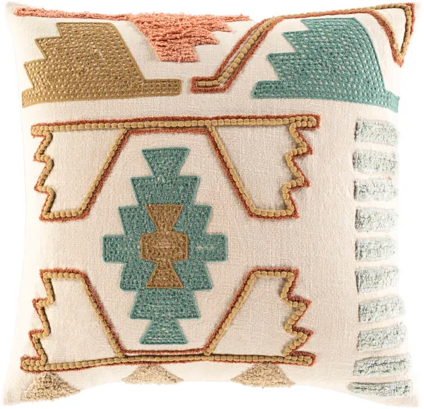 Product Image 1 for Bisbee Ii Beige / Teal Pillow from Surya