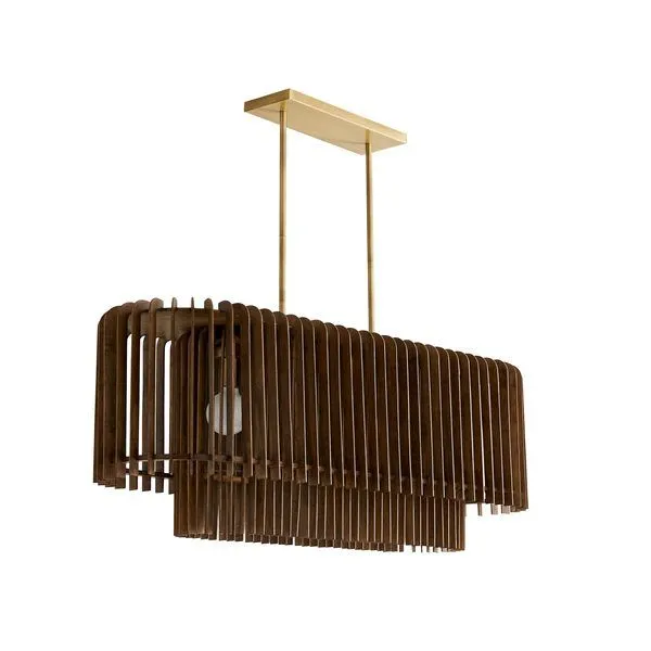 Product Image 5 for Valencia Dark Walnut Plywood Chandelier from Arteriors