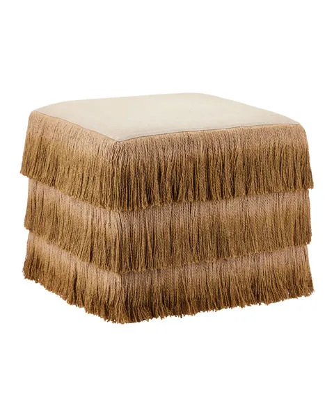 Product Image 1 for Jute Fringe Ottoman from Currey & Company