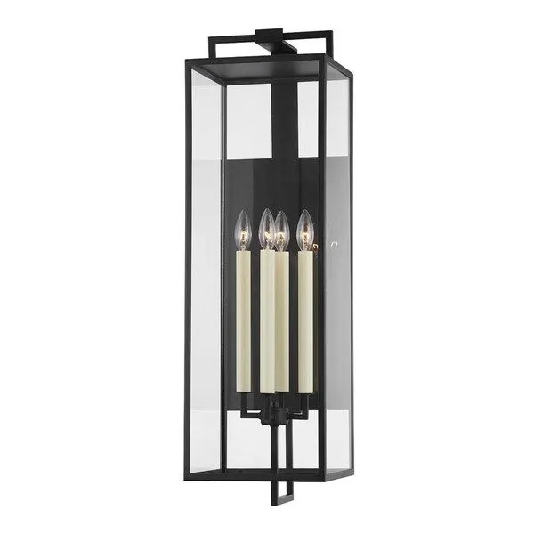 Product Image 1 for Beckham Forged Iron 4-Light Exterior Large Wall Sconce from Troy Lighting