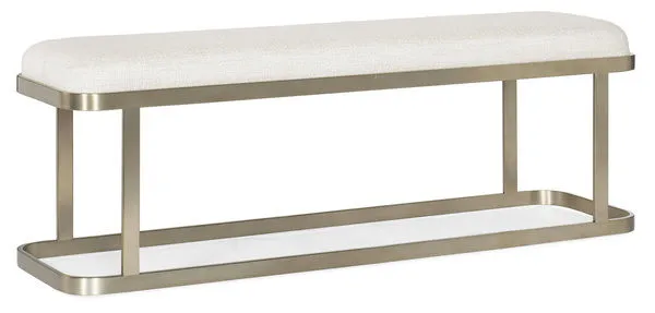 Product Image 1 for Linville Falls River Branch Metal Upholstered Bench from Hooker Furniture