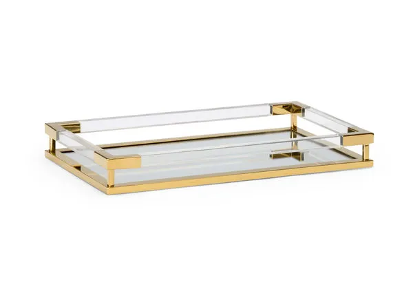 Product Image 1 for Timothy Acrylic Handle Tray from Chelsea House