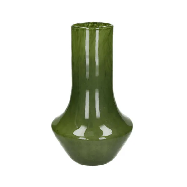 Product Image 1 for Camou Glass Vase Olive Dia 9.8" from BIDKHome