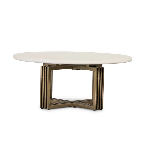 Product Image 4 for Mia Round Coffee Table Parchment White from Four Hands