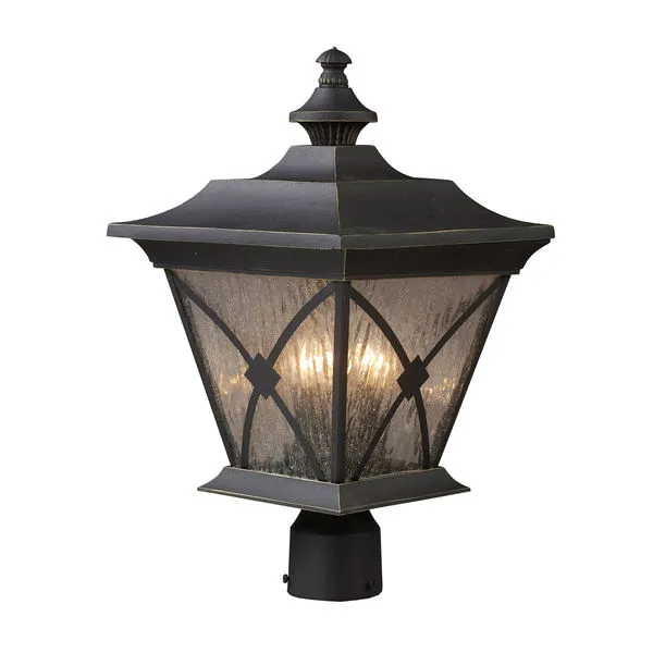 Product Image 1 for Rutland Square 1 Light Outdoor Pier Mt In Hazlenut Bronze from Elk Lighting