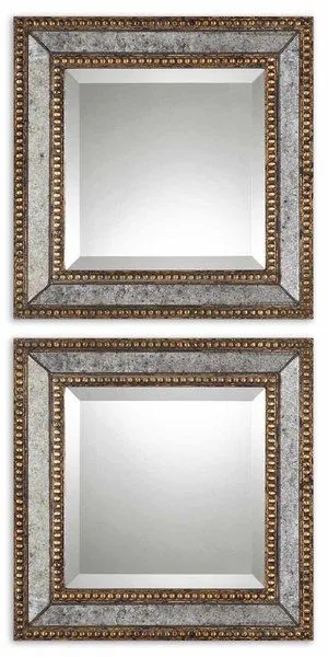 Product Image 2 for Uttermost Norlina Squares Antique Mirror Set/2 from Uttermost