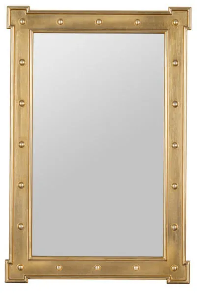 Product Image 8 for Rivet Rectangular Gold Wall Mirror from Cooper Classics
