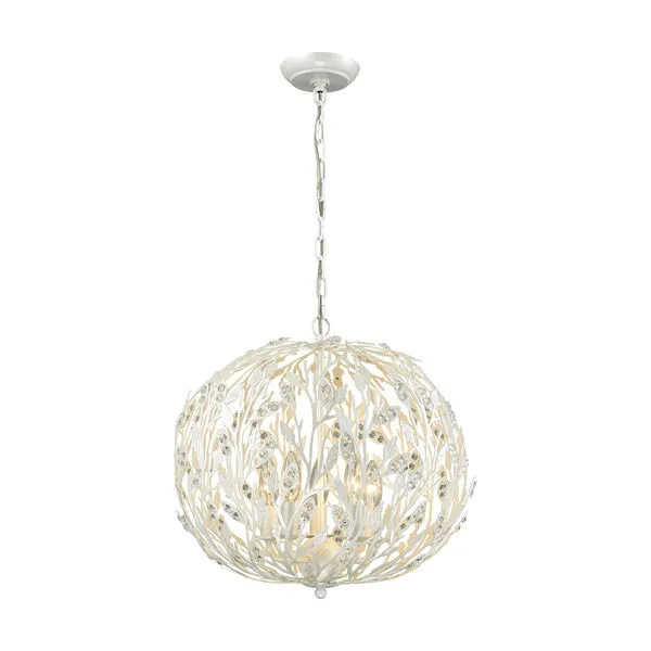 Product Image 1 for Trella 5 Light Chandelier In Pearl White from Elk Lighting