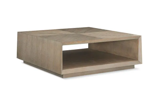 Product Image 1 for Brown Wood Modern Square Boxcar Cocktail Table from Caracole
