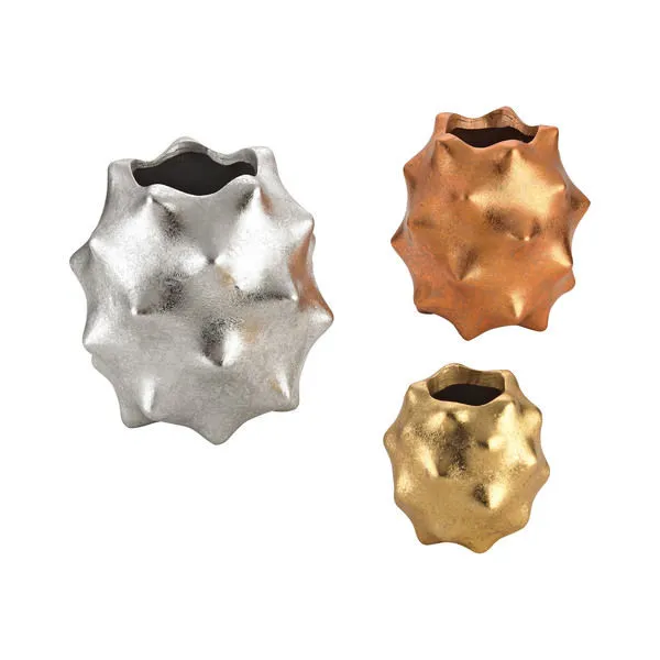 Product Image 1 for Spiky Metallic Vases from Elk Home