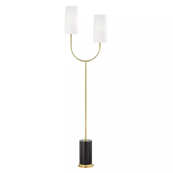 Product Image 1 for Vesper 2 Light Marble Floor Lamp from Hudson Valley