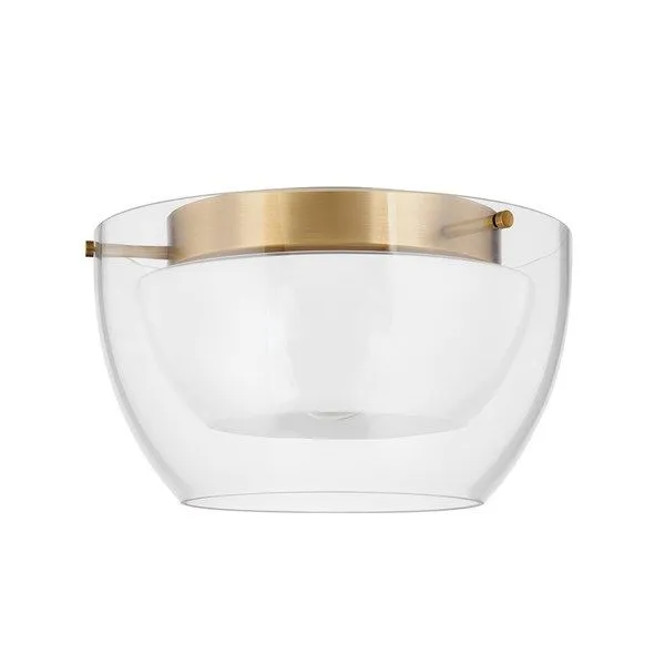 Product Image 1 for Dutton Patina Brass 1-Light Flush Mount from Troy Lighting